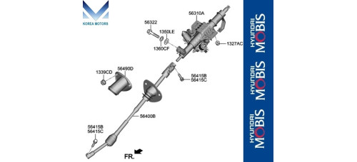 mobis steering column shaft hyundai genesis g90 2018-21